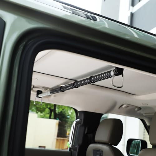 PIUGILH Car Clothes Hanger Bar Compatible with Land Rover Defender 2020-2023 Accessories, Telescoping Bar Vehicle Clothing Rack - 1