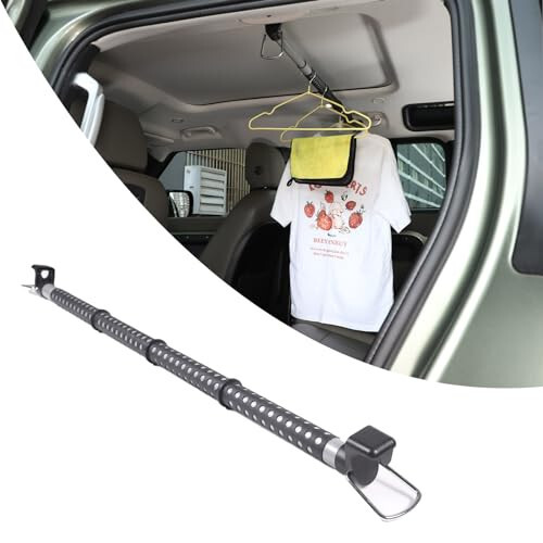 PIUGILH Car Clothes Hanger Bar Compatible with Land Rover Defender 2020-2023 Accessories, Telescoping Bar Vehicle Clothing Rack - 2