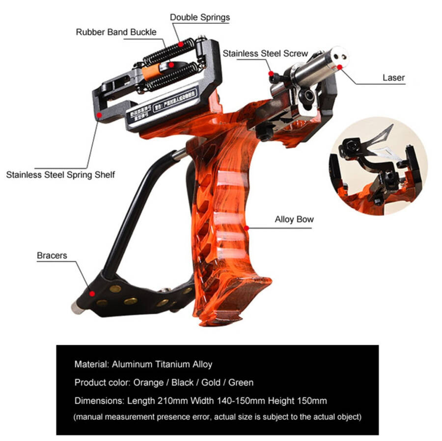 Piyoda kuchli ovchilik baliq atgichi to'plami, bilak tayanch va baliq otish aksessuarlari bilan. - 5