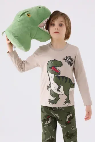 Пижамный комплект для мальчика Песочный RP3428-2 - ROLYPOLY (1)