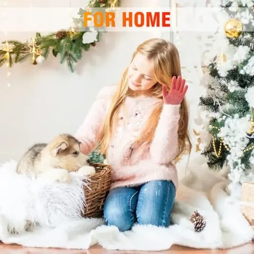 PKWEEN Зимние перчатки для малышей - 3 пары для мальчиков и девочек, мягкие теплые перчатки на шерстяной подкладке, вязаные перчатки для детей с закрытыми пальцами - 6