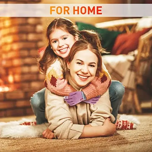 PKWEEN Зимние перчатки для малышей - 3 пары для мальчиков и девочек, мягкие теплые перчатки с шерстяной подкладкой, вязаные перчатки для детей с полными пальцами - 5