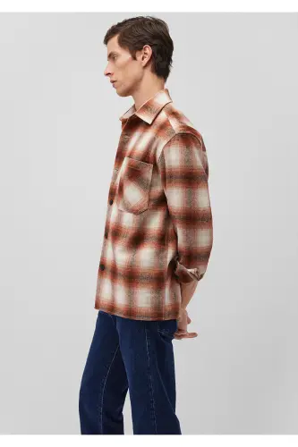 Plaid Brown Shirt Loose Fit - 2