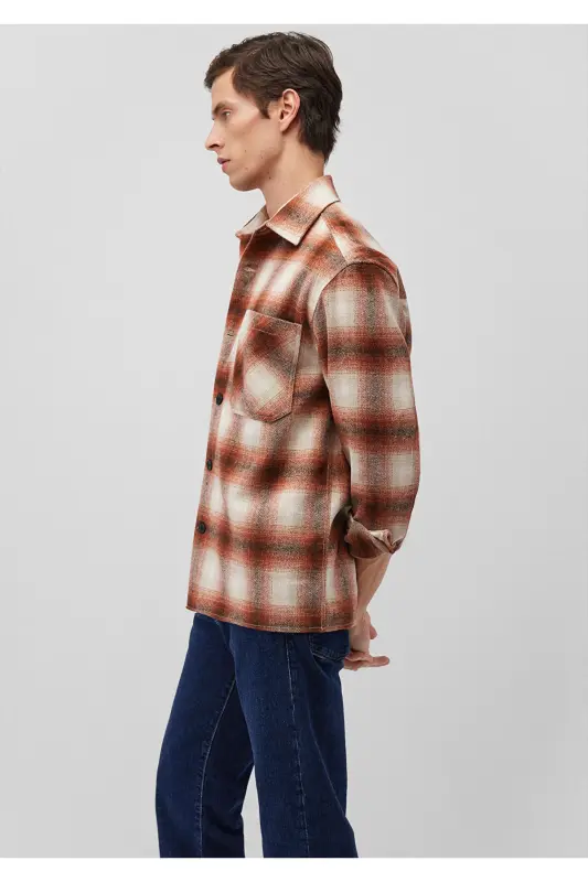 Plaid Brown Shirt Loose Fit - 2