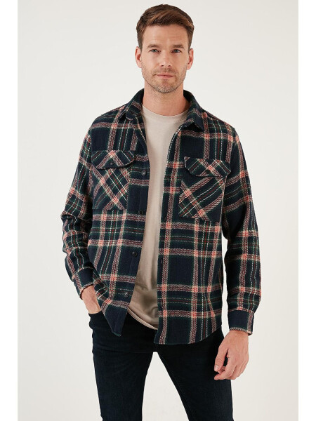 Plaid Double Pocket Regular Fit Winter Lumberjack Shirt CF24W127159 - 12