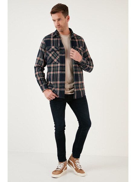 Plaid Double Pocket Regular Fit Winter Lumberjack Shirt CF24W127159 - 14