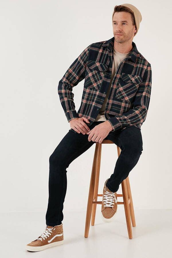 Plaid Double Pocket Regular Fit Winter Lumberjack Shirt CF24W127159 - 16