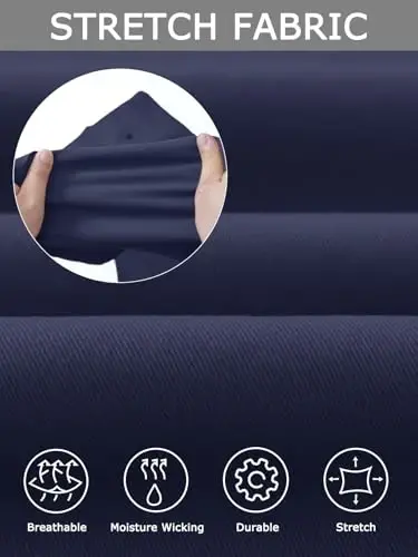 Plaid&Plain Men’s Slim Fit Khaki Pants Men’s Tapered Chino Pants - 4