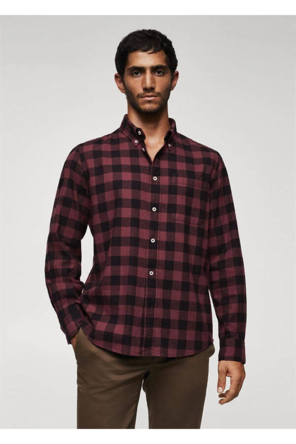 Plaid Flannel Shirt - 1