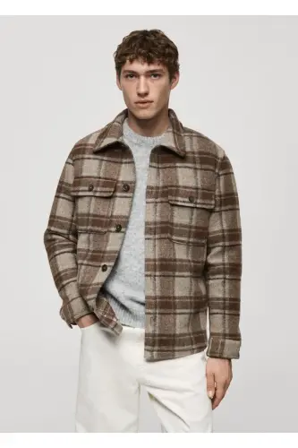 Plaid flannel shirt jacket - 1