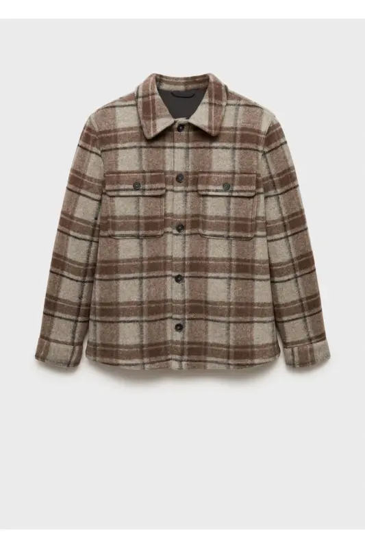 Plaid flannel shirt jacket - 3