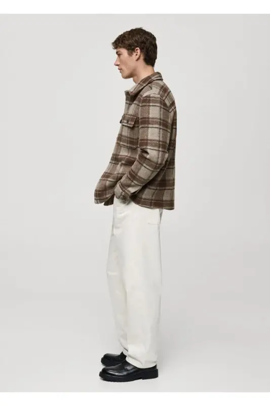 Plaid flannel shirt jacket - 7