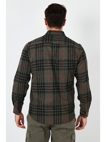 Plaid Long Sleeve Winter Lumberjack Shirt CF21W112844 - 15