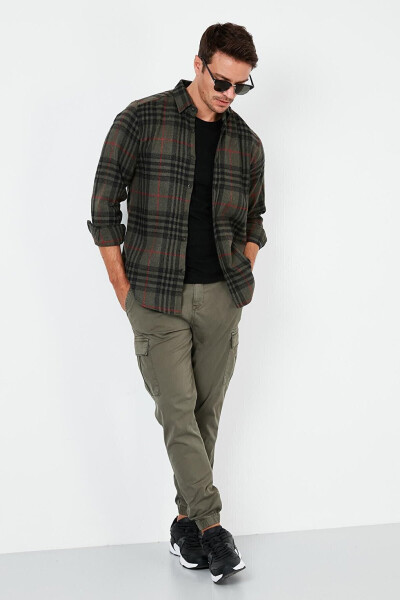 Plaid Long Sleeve Winter Lumberjack Shirt CF21W112844 - 19