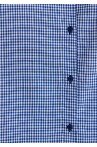 Plaid Navy Blue Shirt Oversize / Wide Cut 1211 - 6