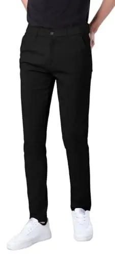 Plaid & Plain erkaklar uchun tor elastik xaki shimlar Rangli shimlar Slim Fit Tor shimlar - PLAID&PLAIN