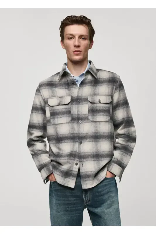 Plaid pocket shirt jacket - 2