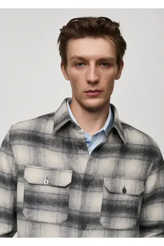 Plaid pocket shirt jacket - 7