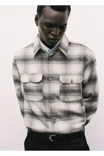 Plaid pocket shirt jacket - 8