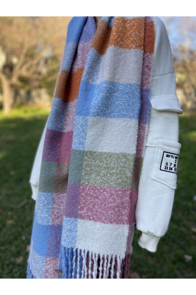 Plaid Puff Scarf - 3