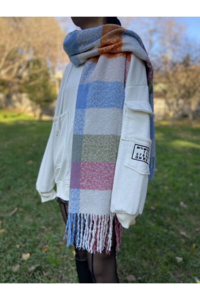 Plaid Puff Scarf - 4