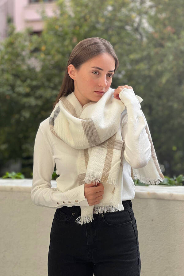 Plaid Thin Striped Scarf - 5