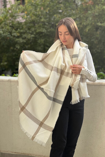 Plaid Thin Striped Scarf - 6