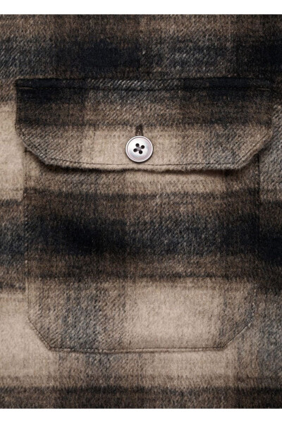 Plaid wool shirt jacket - 5