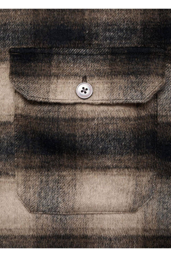 Plaid wool shirt jacket - 5