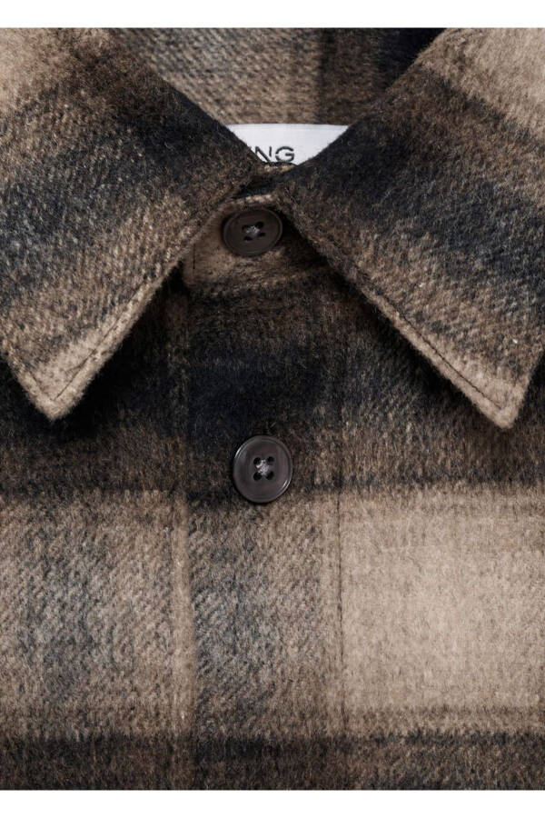 Plaid wool shirt jacket - 7