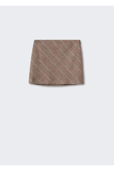 Plaid Wool Skirt - 3