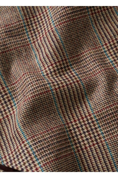 Plaid Wool Skirt - 7