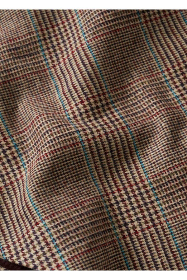 Plaid Wool Skirt - 7