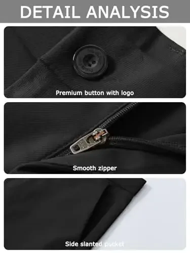 Plaid&Plain erkaklar kostyumi tor shim Slim Fit Stretch Haki shimlar ajinlarsiz - 5