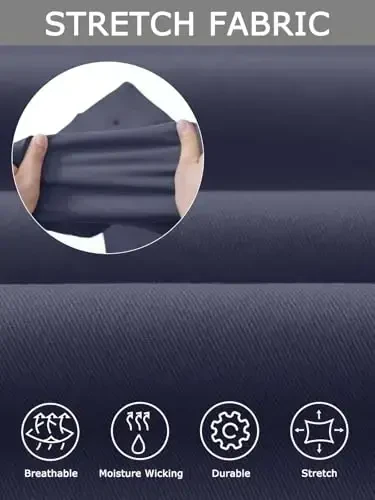 Plaid&Plain erkaklar uchun Slim Fit xaki shimlar erkaklar uchun toraygan chino shimlar - 4