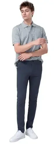 Plaid&Plain Erkek Skinny Streç Haki Pantolon Renkli Pantolon Slim Fit Pantolon Daralan Pantolon - 3