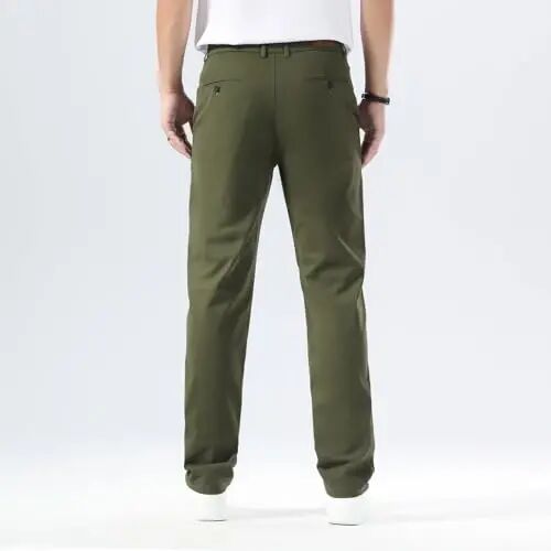 Plaid&Plain Erkek Slim Fit Haki Pantolon Erkek Daralan Chino Pantolon - 2