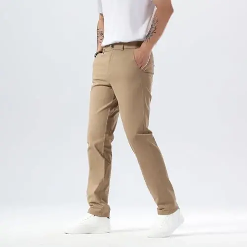 Plaid&Plain Erkek Slim Fit Haki Pantolon Erkek Daralan Chino Pantolon - PLAID&PLAIN (1)