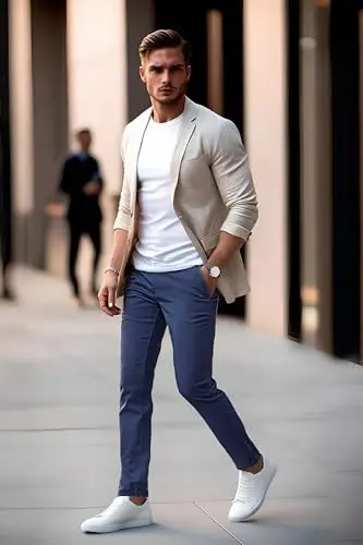 Plaid&Plain Men's Skinny Stretchy Khaki Pants Colored Pants Slim Fit Slacks Tapered Trousers - 6