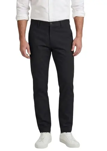 Plaid&Plain Men’s Slim Fit Khaki Pants Men’s Tapered Chino Pants - 1