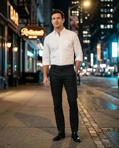 Plaid&Plain Men’s Slim Fit Khaki Pants Men’s Tapered Chino Pants - 6