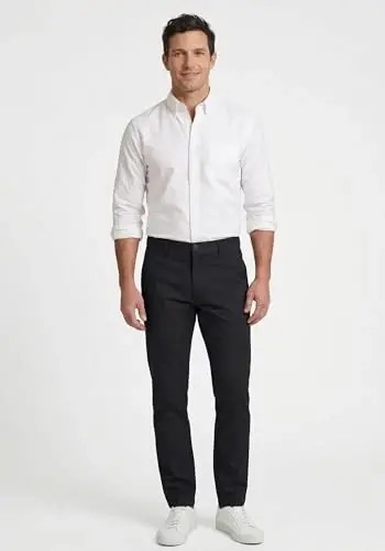 Plaid&Plain Men’s Slim Fit Khaki Pants Men’s Tapered Chino Pants - Plaid&Plain (1)