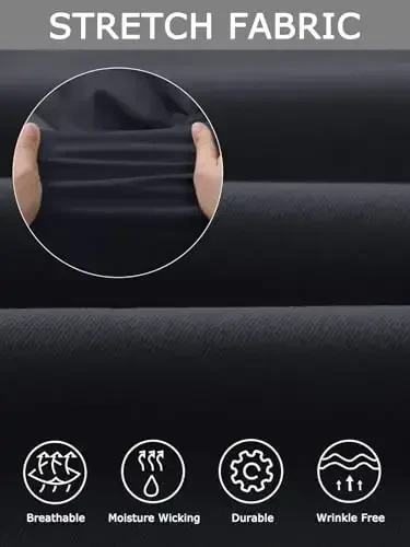 Plaid&Plain Мужские брюки, узкий крой, эластичные, цвет хаки, не мнутся - 1