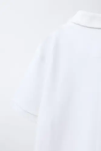 PLAIN BASIC POLO COLLAR T-SHIRT-White - 4