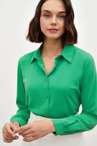 Plain Classic Shirt - Green - 4