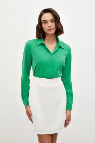 Plain Classic Shirt - Green - 5