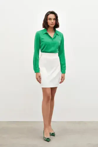 Plain Classic Shirt - Green - 6