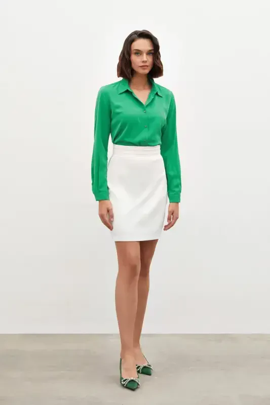 Plain Classic Shirt - Green - 6