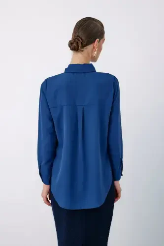 Plain Classic Shirt - NAVY-NAVY - 5