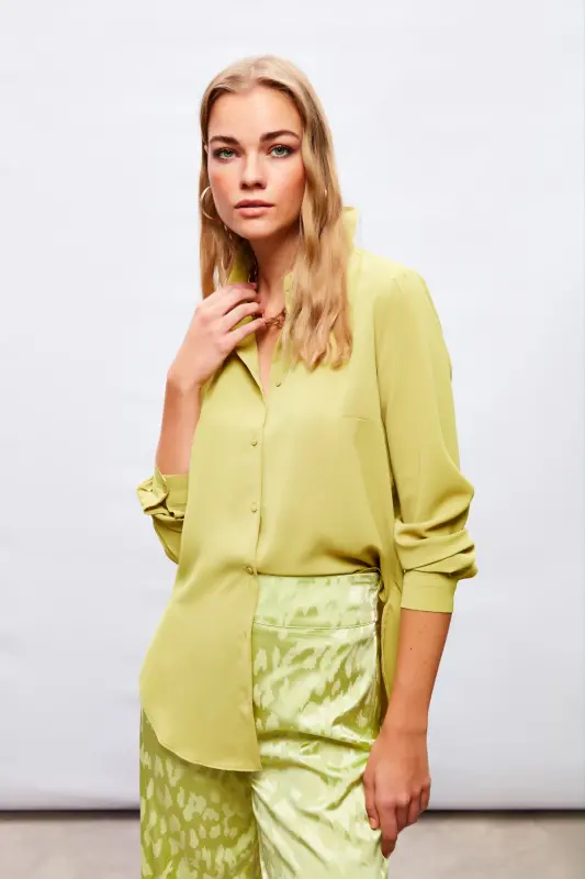 Plain Classic Shirt - OIL GREEN - OIL GREEN - 6
